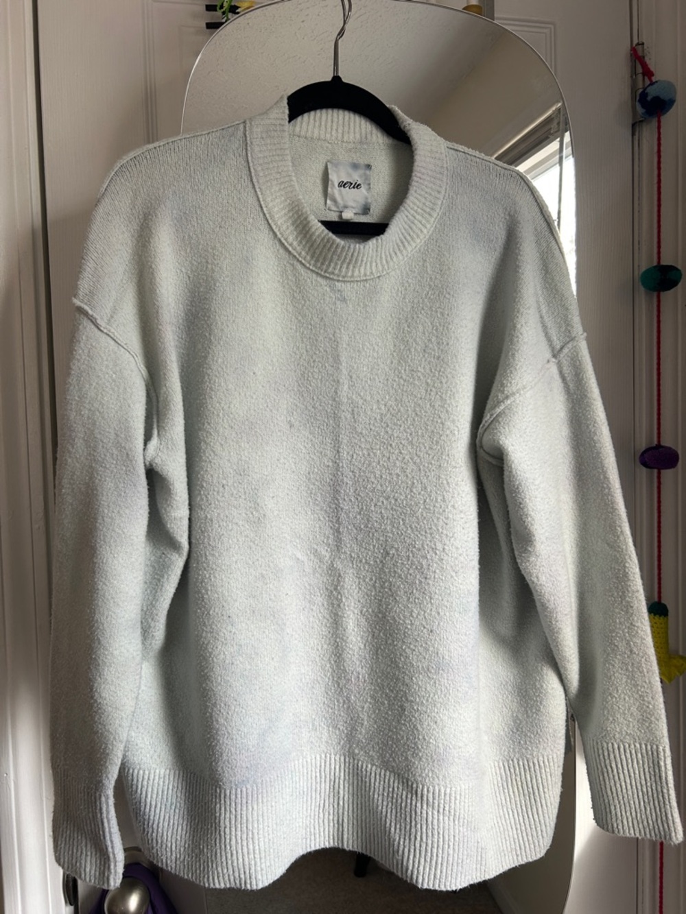 aerie Light Mint Green Crewneck Sweater